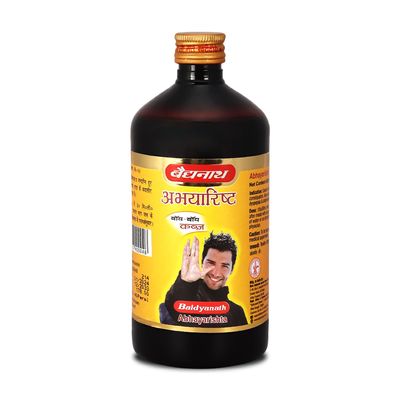 Baidyanath Abhayarisht - 450 ml | Useful in Piles, Constipation and Abdominal Pain Relief (Pack of 1)
