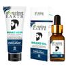 AMAzing EARTH Certified Organic Beard Oil and Beard Wash Combo for Hair Growth Oil, Non-Sticky, Conditioning, Hard Curly Beard, Sulphate & Paraben Free view 1