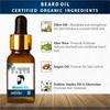 AMAzing EARTH Certified Organic Beard Oil and Beard Wash Combo for Hair Growth Oil, Non-Sticky, Conditioning, Hard Curly Beard, Sulphate & Paraben Free view 2