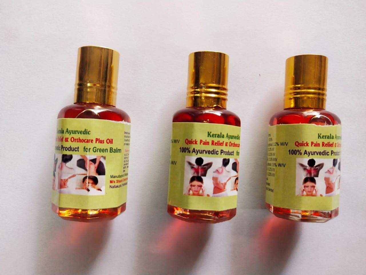 ACP Acupressure Kerala Ayurvedicc Pain relief and Orthocare Oil - Pack of 3, (20 ML X 3)