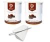Atico Hair Removal Hydrosoluble Anti-Tan Creme Wax (800 Gm) made with Argan Oil Pack of 2+ 60 Waxing Strips + 1 Stainless Steel Butter Knife (Dark Chocolate Pack of 2 + 60 Strips + 1 Knife) view 1