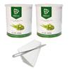 Atico Hair Removal Hydrosoluble Anti-Tan Creme Wax (800 Gm) made with Argan Oil Pack of 2+ 60 Waxing Strips + 1 Stainless Steel Butter Knife (Aloevera Pack of 2 + 60 Strips + 1 Knife) view 1