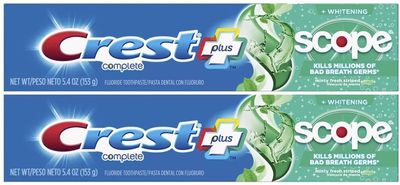Crest Toothpaste Plus Scope Whitening Minty Fresh (Pack of 2)