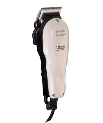 Asbah Professional Ceramica Clipper | Corded Trimmer With 8 Guide Comb | One Year Warranty, Lifetime Repair & Services (Multicolor) - Unisex
