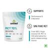 Unived MCT 70% | Medium Chain Triglyceride Oil Powder | Clean Energy Fuel | Pure MCT 5g with C-8: 3528mg & C-10: 1512mg in a 70:30 ratio | Keto Friendly | 30 Servings view 3