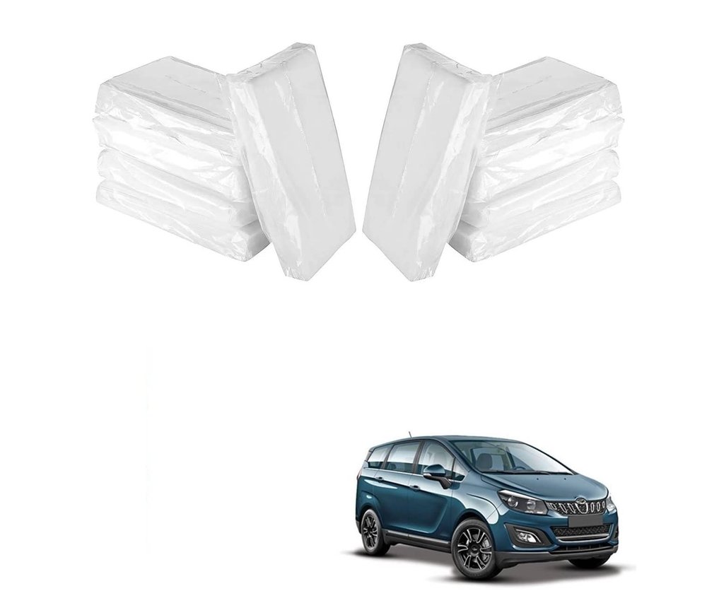 Auto Addict Car Tissue Box Refiller facial tissue (Pack of 10,100 pulls 2 ply,TISSUE REFILL ONLY) For Mahindra Marazzo