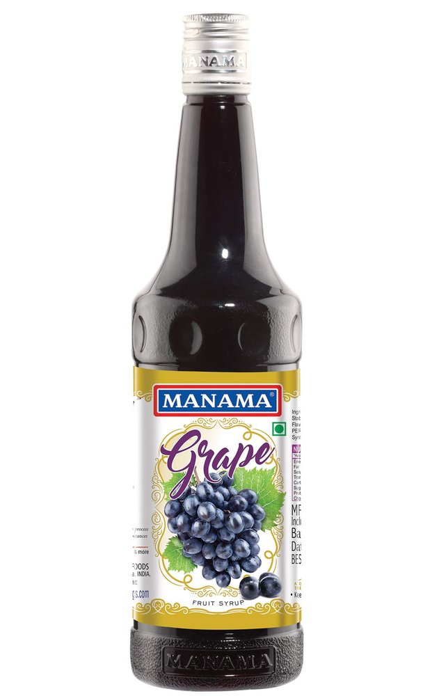 Manama Grape Fruit Syrup Mixer for Mocktails and Cocktails, 750ml