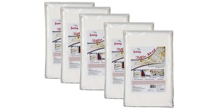 Fabby Tiffin Wrap Washable and Reusable Eco-Friendly Tiffin Sheet (12 Pcs Each Packet, White, 12X12 Inch) Pack of 5