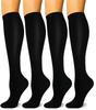 HLTPRO 4 Pairs Compression Socks for Women & Men - Best Support for Medical, Circulation, Nurses, Running, Travel view 1