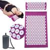 Meetzone Non Slip Accupressure Blood Circulation Acupressure Mat Acupuncture Massager Mat Pillow Joint Pain Muscle Relief Relaxation With Pillow (Multicolour) view 1