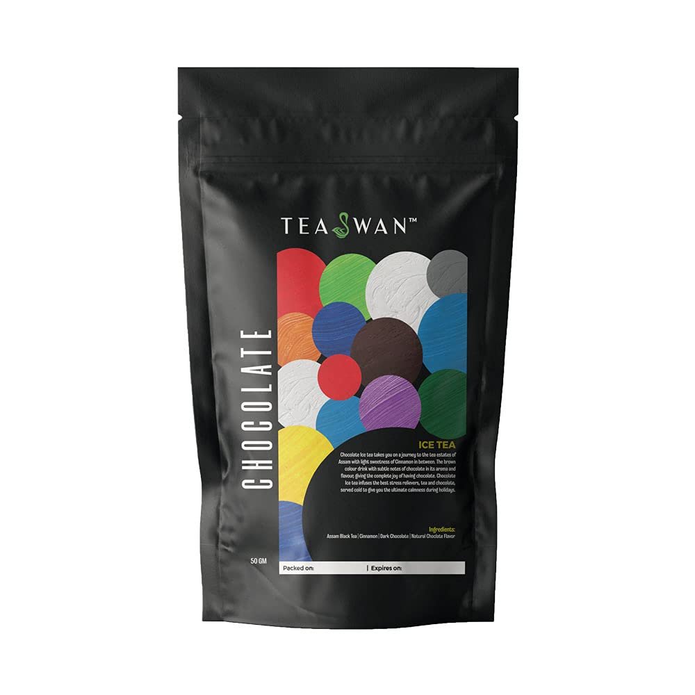 T-S-WING Chocolate Ice Tea | Reduces Stress and Improves Digestion | Rich Dark Chocolate | 50 gm