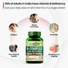 Vlados Himalayan Organics Vitamin B Complex with 100% RDA B1, B2, B3, B5, B6, B7, B9 & B12 | Hair Growth, Energy & Immunity | Youthful Skin - 120 Veg Tablets view 4