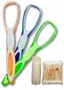 BigBro Plastic Tongue Cleaner Flexible Comfortable Design Brush Scraper Super Saver Pack of 3 Pcs plus 1 pkt Toothpick 1 pkt Cotton Buds for Adults Men Women view 1