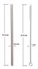 ECOPAL - Reusable Stainless Steel Metal Straw Set for Drinking Juice 4 Straight Straws with 1 Cleaning Brush - Height 21 cm view 2