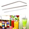 ECOPAL - Reusable Stainless Steel Metal Straw Set for Drinking Juice 4 Straight Straws with 1 Cleaning Brush - Height 21 cm view 3