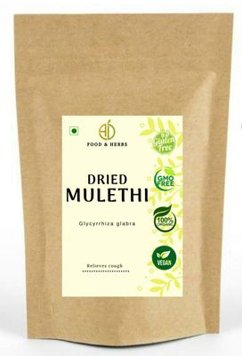 A D Food & Herbs Organic Mulethi | Licorice | Yashtimadhu | Glycyrrhiza Glabra Dried Roots ( 150 GMS )