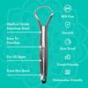 Guru Nanda Stainless Steel Tongue Scraper (Pack of 2), Fights Bad Breath, Medical Grade 100% Stainless Steel, Great for Oral Hygiene, Tongue Cleaner for Adults and Kids view 2