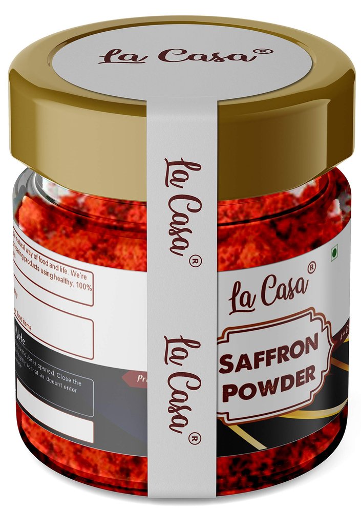 La Casa Saffron Powder | Original Kashmiri Kesar Powder | Premium Organic A++ Grade | for Face/Beauty/Food | Purest Finest Sundried Natural Saffron | 5gm |
