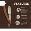 Fortive Men Gentleman Barber Wooden Razor With Premium Stainless Steel Blade - Classic Straight Design - Ergonomic Grip - Wooden Box For Elegance And Convenience - Timeless Grooming view 4
