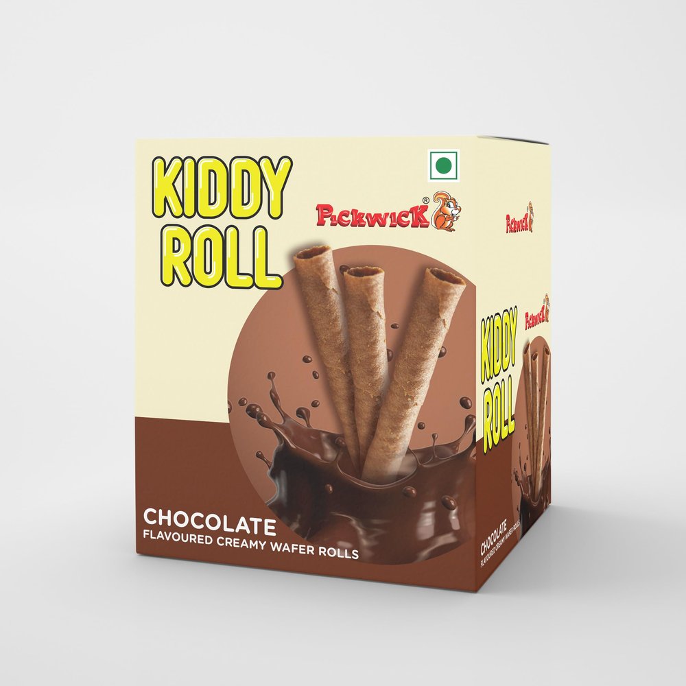PICKWICK Kiddy Wafer Rolls - Chocolate Flavour - 240 gm (10g x 24pcs) | Delicious Crme Filled Wafer Sticks | Indulge in our crispy, sweet biscuit snackperfect for both kids and adults!