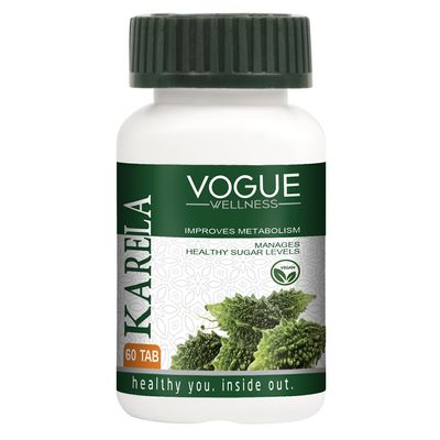 Karela Tablets | Bitter Melon Extract | Natural Herbal Supplement | Bitter Gourd (Karela) Powder | 100% Plant-Based | 60 Tablets