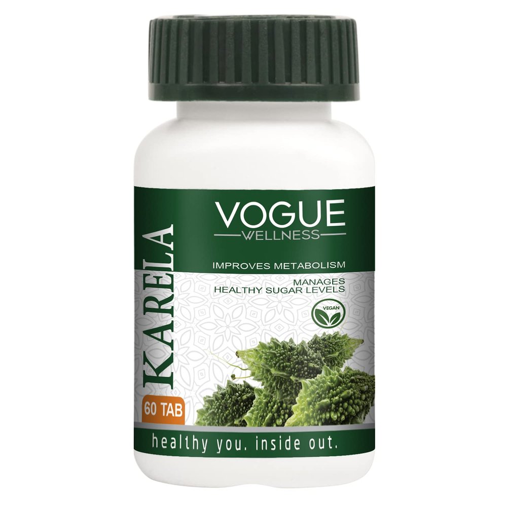 Karela Tablets | Bitter Melon Extract | Natural Herbal Supplement | Bitter Gourd (Karela) Powder | 100% Plant-Based | 60 Tablets