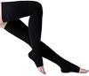 JUST CARE Thigh High Compression Stockings, Open Toe, Pair, Firm Support 20-30mmHg Gradient Compression Socks, Unisex, Opaque, Best for Spider & Varicose Veins, Edema, Swelling, Beige M (M, Black) view 2