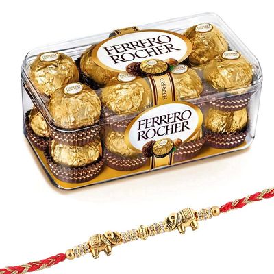 Berry India Ferrero Rocher Chocolate 16 Pieces with Rakhi
