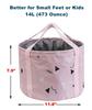 14L Collapsible Feet Soaking Bag Tub with Handles for Girls Women, Portable Pedicure Foot Spa Soak Bath Foldable Basin Bucket for Travel Camping, Pink view 2