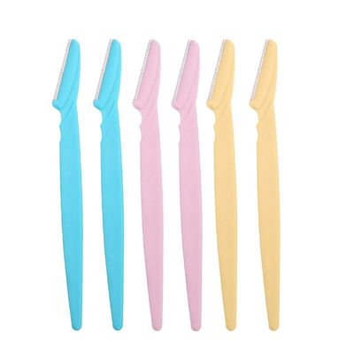 MANODHRUVA 6pcs Women's Eyebrow Trimmer Razor, Facial Razor with Safety Cover, 6 Razors