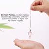9Dzine Crystal Clear Quartz Ball Dowser Pendulum 1 Pcs | Original Clear Quartz Ball Pendulum Dowsing Stones with Chain Beads for Reiki Healing Vatsu Item view 3