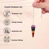 9Dzine Seven Chakra Crystal Stone Point Pendulum Dowsing | Chain Dowser Pendulum for Reiki Healing, Meditation Accessories, and Vastu Chakra Balancing view 3