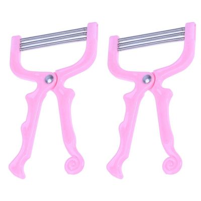 ARTIBETTER 2 Pcs Manual Facial Hair Removers Practical Hair Epilators Face Hair Threading Spring Epilator Full Body Hair Puller Plucker Beauty Tools Pink