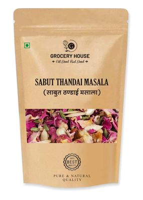 Grocery House Homemade Whole Thandai Masala, Dry Fruit Thandai, Coolant, Refreshing] (Pack of 300 GRAM)