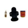 MAHANT JI Pure Siddha Black Marble Stone Shivaling or Shiva Lingam with Gangajal and Chandan from Kashi (Size 5.5 x 5.5 Cm) view 1