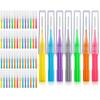 Patelai Kid 100 Pieces Braces Manual Brush For Cleaner Interdental Brush Toothpick Dental Flossing Head Oral Hygiene Flosser Tooth Cleaning Tool (Stylish Colors),Assorted view 1