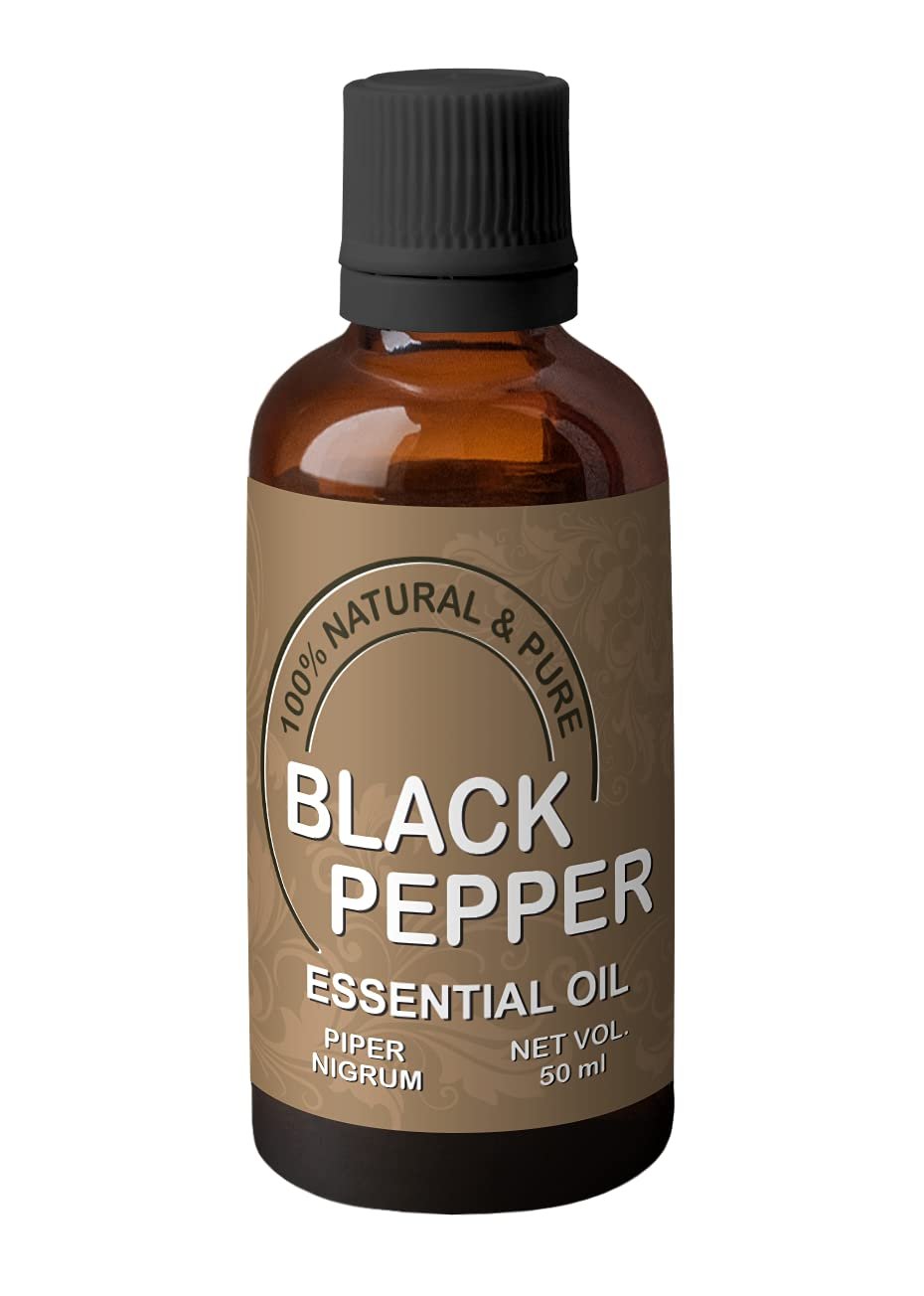 Heilen Biopharm Black Pepper (Piper nigrum) Essential Oil For Aromatherapy - 50 ml Bottle Pack of 1