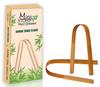 Mini Storify  Wooden Bamboo Tongue Cleaner  Pack of 2  Natural & Eco-Friendly Oral Cleaning - Mouth Care for Kids, Adults, Men & Women - Brown view 1