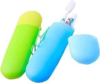 Prachit Anti Bacterial Toothbrush Container // Tooth Brush Caps // Toothbrush Cover Case // Toothbrush Holder for Outdoor Travel (Pack of 3) (Multi Color) (3)