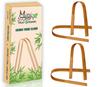 Mini Storify  Wooden Bamboo Tongue Cleaner  Pack of 4  Natural & Eco-Friendly Oral Cleaning - Mouth Care for Kids, Adults, Men & Women - Brown view 1