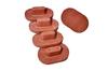 Clay Foot Scrubber (Pack of 5 | Brown) view 1