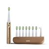 AGARO COSMIC MAX Sonic Electric tooth brush for adults with 5 modes, 7 brush heads, 1 Interdental head and rechargeable with 4 hours charge lasting up to 25 days (Champagne Gold) view 1