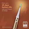 AGARO COSMIC MAX Sonic Electric tooth brush for adults with 5 modes, 7 brush heads, 1 Interdental head and rechargeable with 4 hours charge lasting up to 25 days (Champagne Gold) view 4