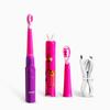 AGARO REX Sonic Kids Electric Toothbrush, 3 Brushing Modes, 2 Brush Heads, 38000 Strokes/Min, IPX7 Water Resistant, Soft Bristles, Rechargeable Battery Lasts Up To 21 Days, Power Tooth brush, (Purple) view 1