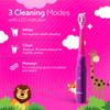 AGARO REX Sonic Kids Electric Toothbrush, 3 Brushing Modes, 2 Brush Heads, 38000 Strokes/Min, IPX7 Water Resistant, Soft Bristles, Rechargeable Battery Lasts Up To 21 Days, Power Tooth brush, (Purple) view 2