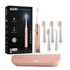 AGARO COSMIC PLUS Sonic Electric Tooth Brush For Adults with 5 Modes, 5 Brush Heads, 1 Interdental Head, Carry Case & Rechargeable with 4 Hours Charge Lasting Up to 25 Days, Power Toothbrush, (Rosegold) view 1