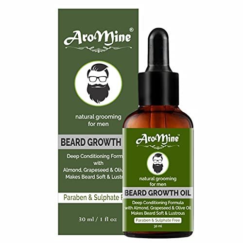 AroMine Beard Growth Oil for Shine & Healthy Beard Oil 30ml