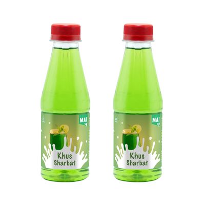 MAI Khus Sharbat 200 ML (PACK OF 2)