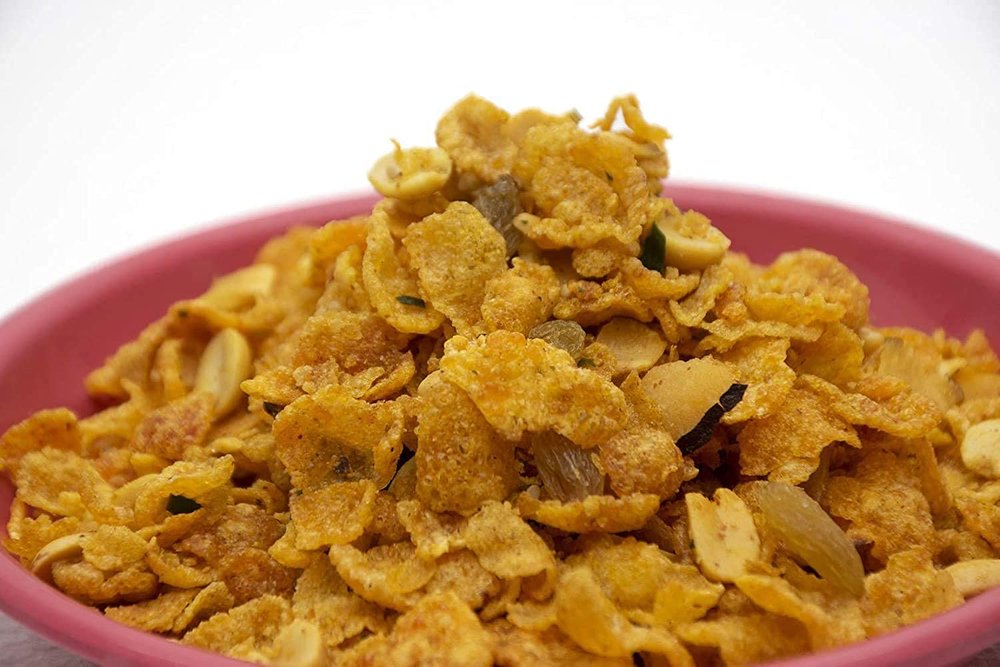 FreshoCartz Falahari falari Saghar Khatta Meetha Chiwda | Homemade Masala Corn and Peanut Chiwra | Makka Chivda for Various Occasion No Preservatives (400 gram)