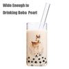 ALINK Reusable Glass Boba Straws, 14mm Extra Wide Clear Smoothie Straws for Bubble Tea, Pack of 4 with 1 Case and 2 Brush view 4